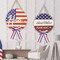12 PCS Patriotic Bows – Red, White & Blue Stripes Fabric Bows for Wreaths, Tree Toppers, 4th of July, Independence Day, Memorial Day, Veterans Day Indoor & Outdoor Decorations